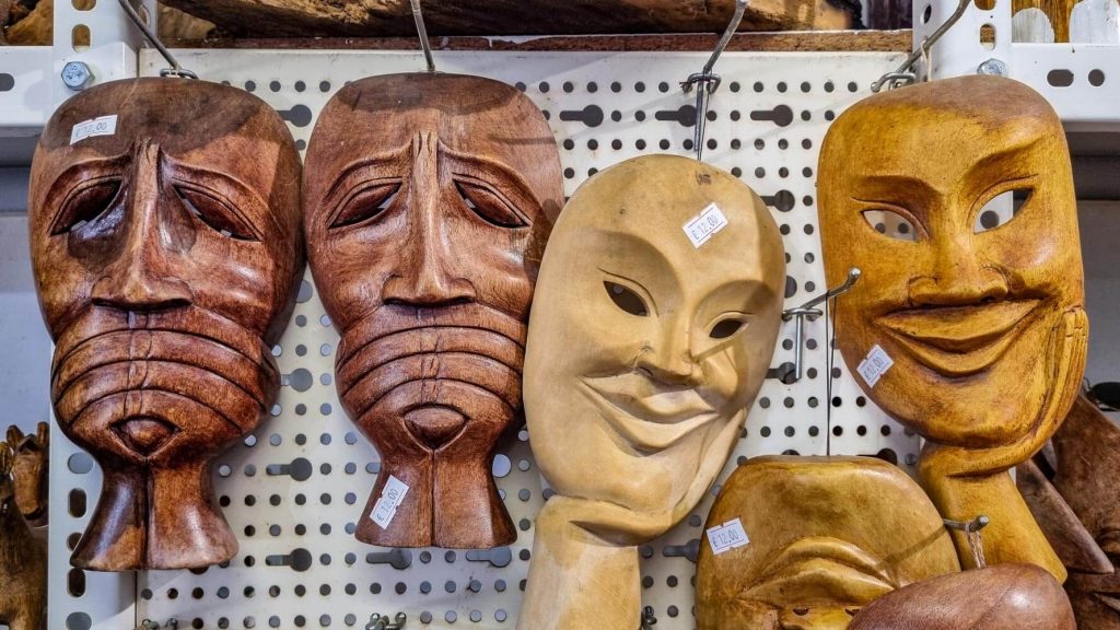 Olive wood masks