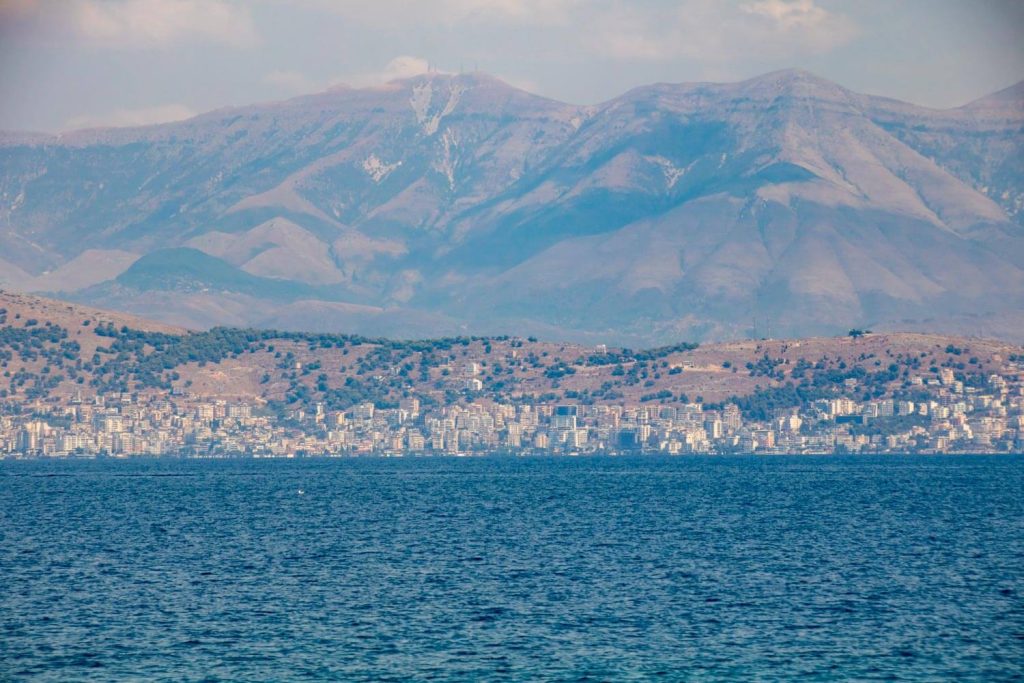 View at Saranda (Albania) from Kogevina Beach View at Saranda (Albania) from Kogevina Beach