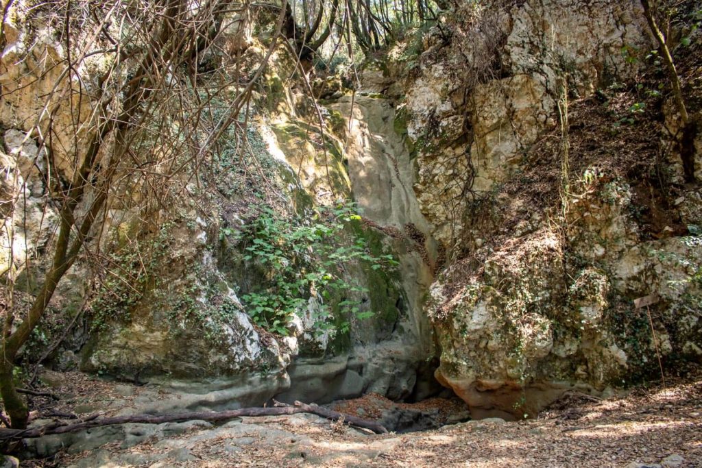 Kyprianades Waterfall during the dry summer months Kyprianades Waterfall during the dry summer months