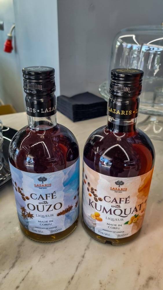 Kumquat liqueur variants with coffee and ouzo Kumquat liqueur variants with coffee and ouzo