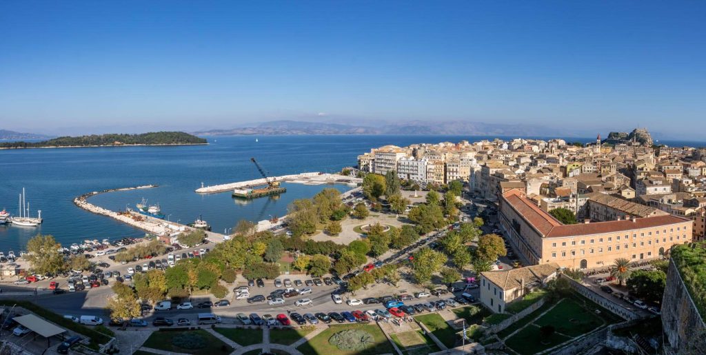 corfu town panoramic view from new fortress 1024x515
